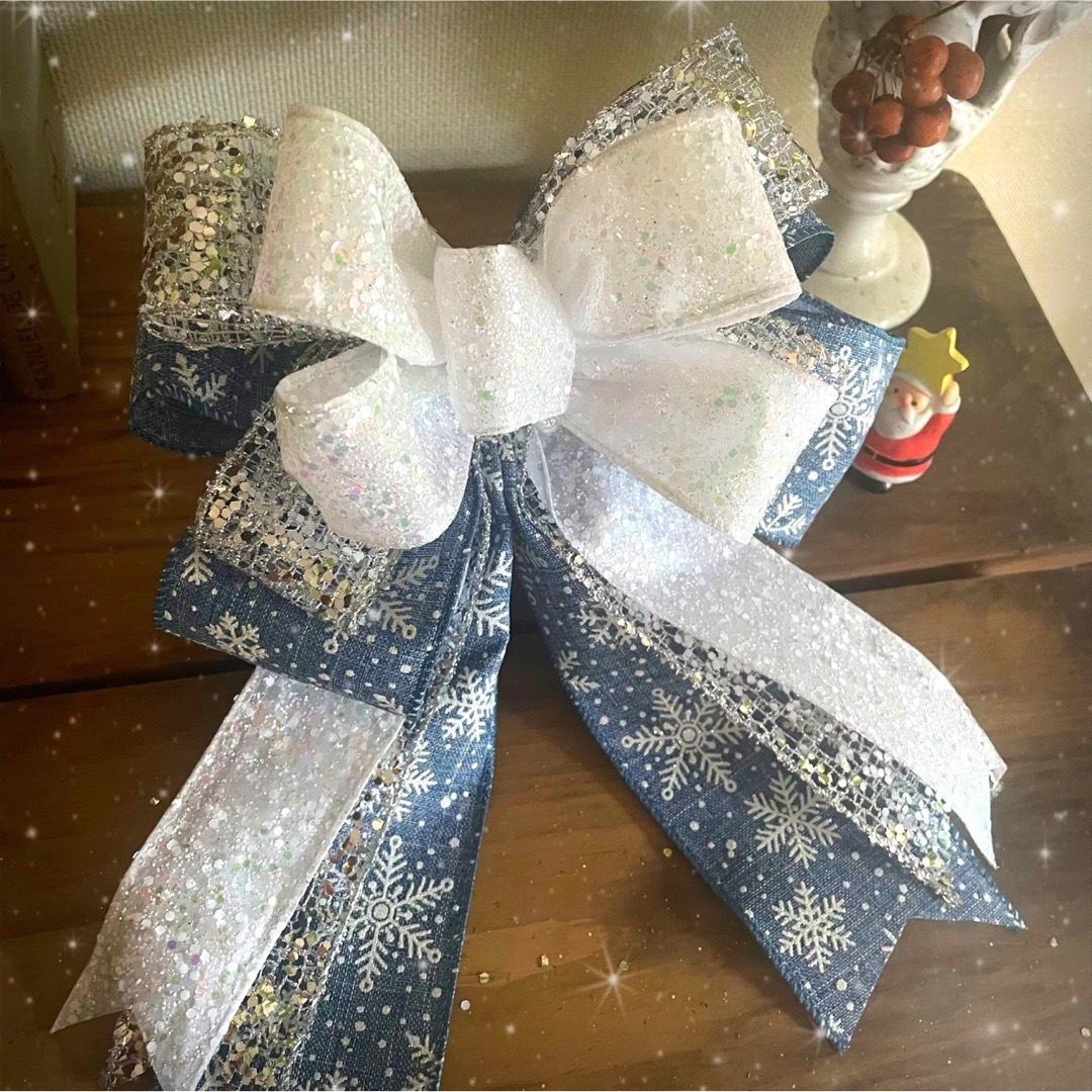 クリスマス クリスマスリボン ツリートップ クリスマスツリー リボン飾り リース | フリマアプリ ラクマ
