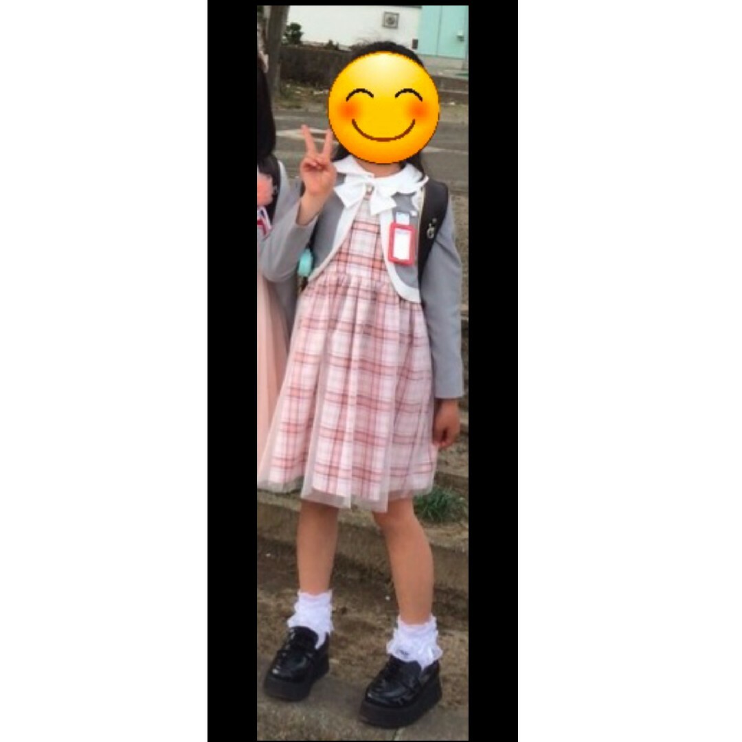 女の子 入学式 ワンピース 120 キッズ/ベビー/マタニティのキッズ服女の子用(90cm~)(ドレス/フォーマル)の商品写真