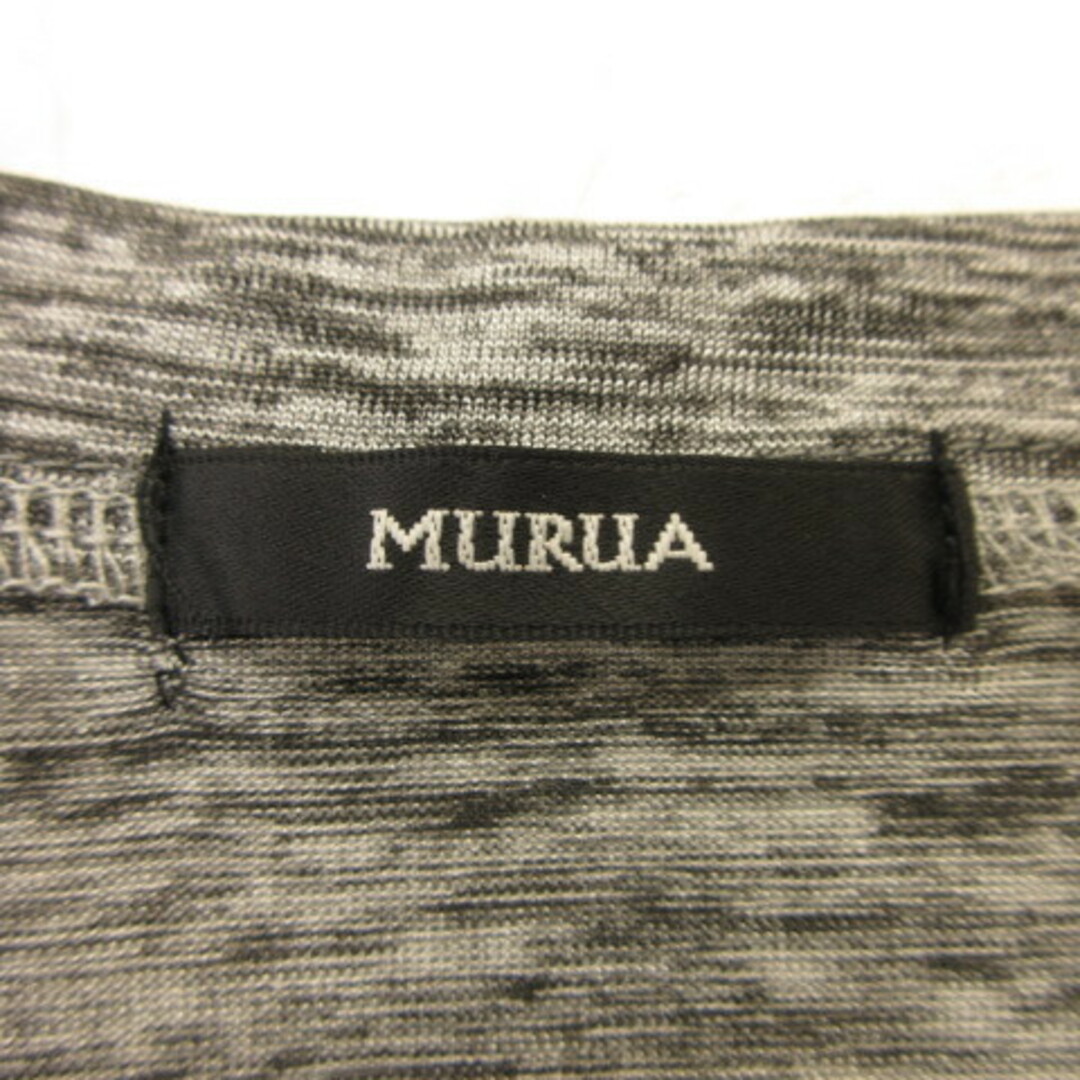 MURUA(ムルーア)のムルーア MURUA カットソー ノースリーブ Vネック グレー F レディースのトップス(カットソー(半袖/袖なし))の商品写真