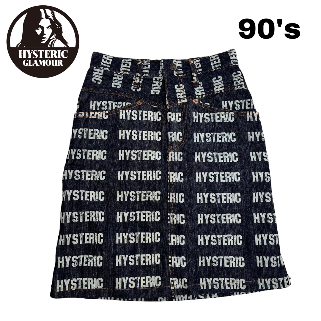 【HYSTERIC GLAMOUR】希少　90's ブランドロゴデニムスカート