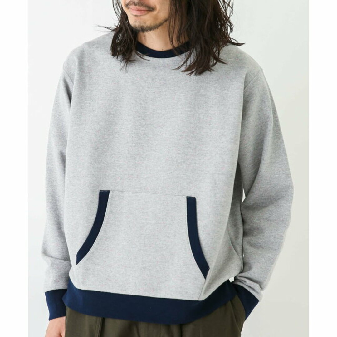 【OFF×GRY】配色ネップ裏毛スウェットプルオーバー 1