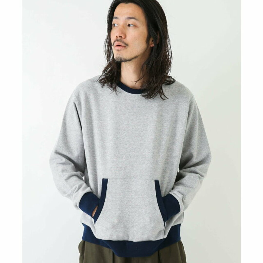 【OFF×GRY】配色ネップ裏毛スウェットプルオーバー 2