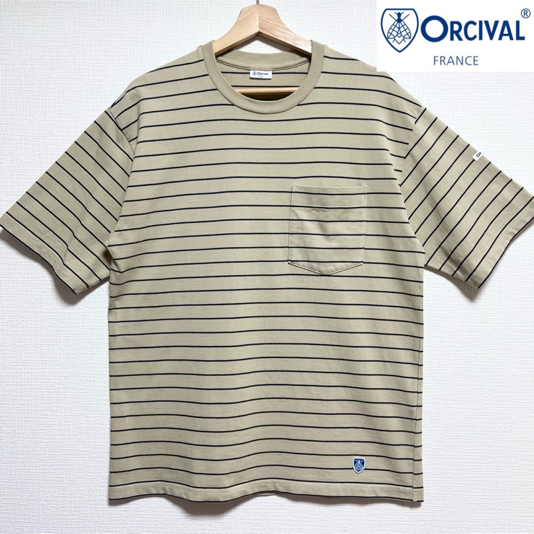 【超美品】ORCIVAL オーシバル 大人のビッグシルエットポケット付きTシャツ
