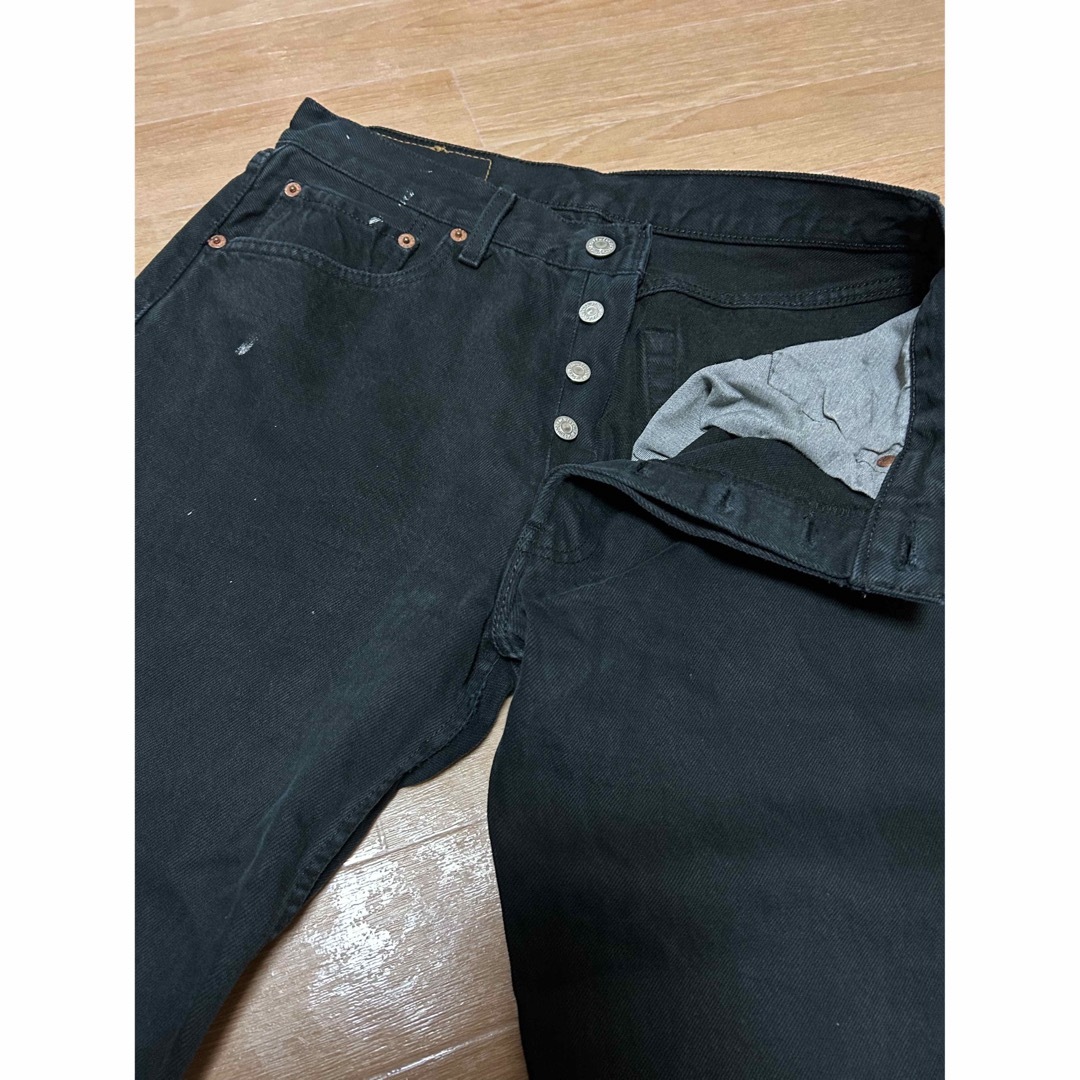 良品 00s EURO Levi's 501 後染め ブラック 32