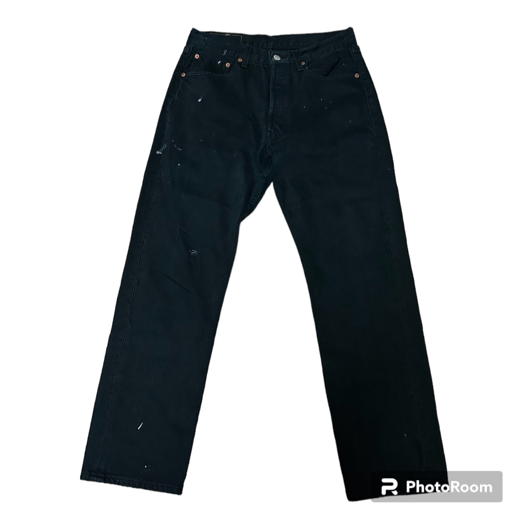 良品 00s EURO Levi's 501 後染め ブラック 32