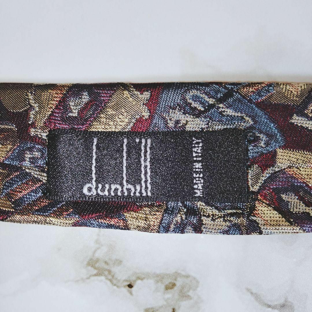 Dunhill(ダンヒル)のdunhill ダンヒル　シルク　ネクタイ　高級　ビジネス　盾　エンブレム　金 メンズのファッション小物(ネクタイ)の商品写真
