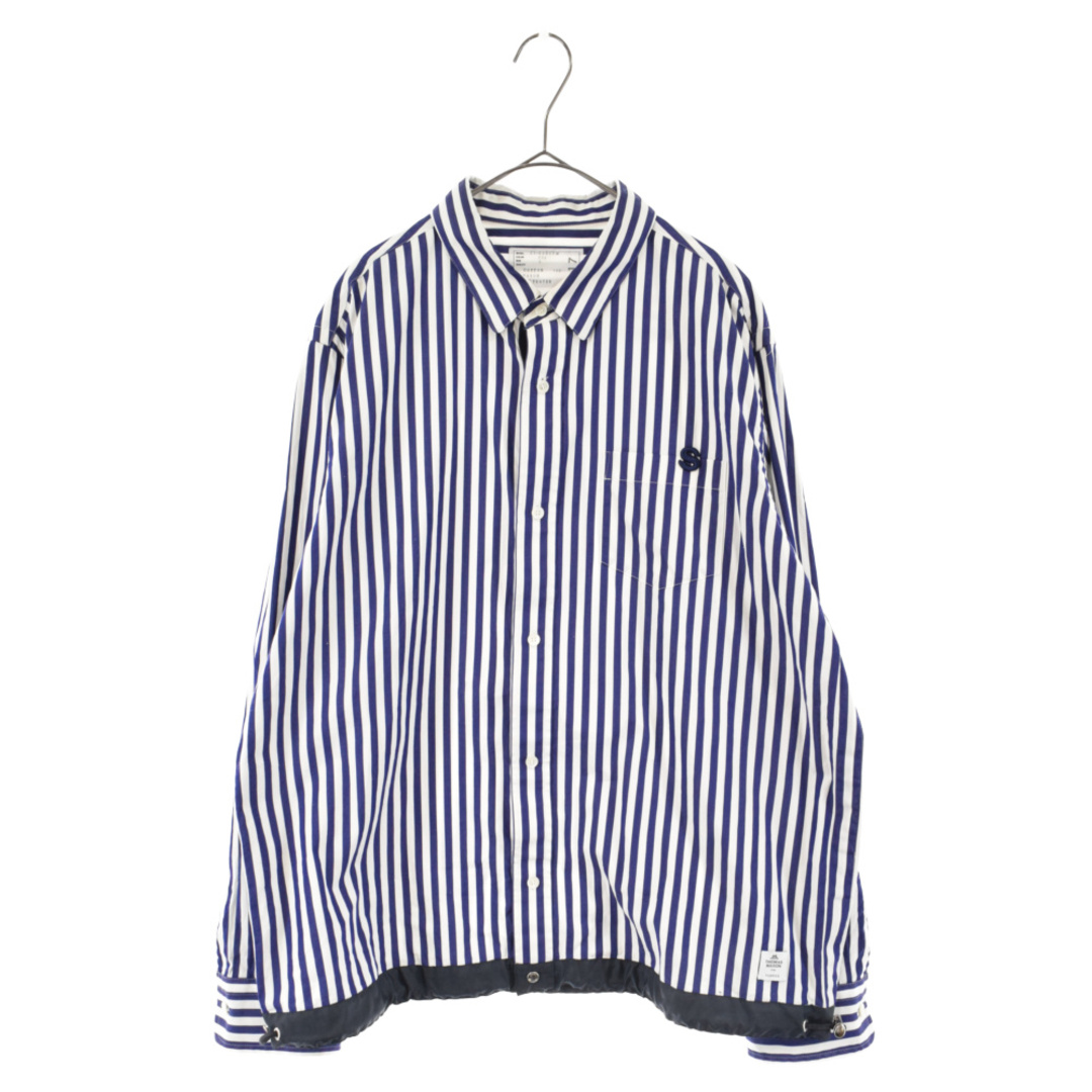 Sacai サカイ 23SS Thomas Mason / S Cotton Poplin L/S Shirt コットンポプリンストライプ長袖シャツ 23-03017M ブルー