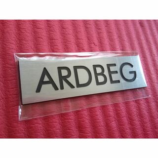 送料込 アードベッグ プレート ARDBEG ステッカー タグ 一点物 レア珍品(ウイスキー)