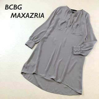 ビーシービージーマックスアズリア(BCBGMAXAZRIA)の【美品】BCBG MAXAZRIA リボン タイ ワンピース(ひざ丈ワンピース)