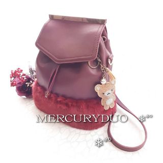 美品 MERCURYDUO エコファーフラップ付きリュック