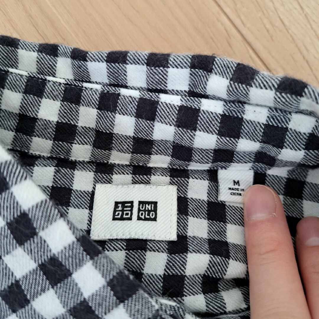 UNIQLO(ユニクロ)のユニクロ☆フランネルチェックシャツ Mサイズ ギンガムチェック レディースのトップス(シャツ/ブラウス(長袖/七分))の商品写真