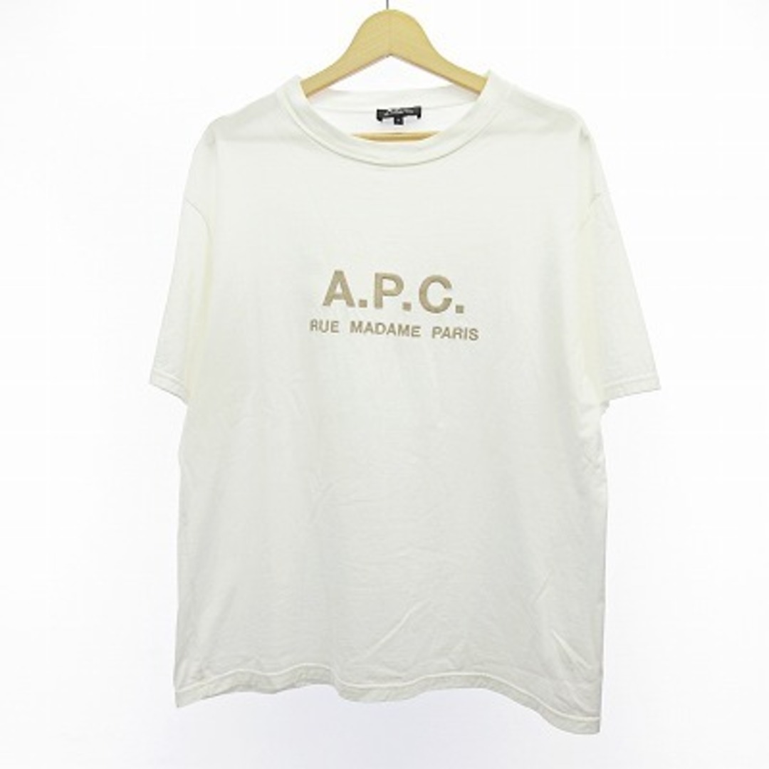 A.P.C - A.P.C. 4114323 刺繍ロゴ Tシャツ カットソー 半袖 白 Lの通販 ...