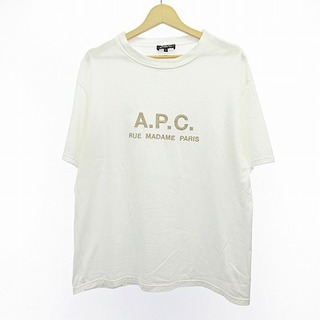 アーペーセー(A.P.C)のA.P.C. 4114323 刺繍ロゴ Tシャツ カットソー 半袖 白 L(Tシャツ/カットソー(半袖/袖なし))