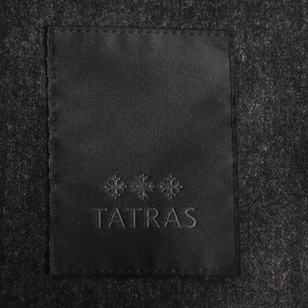 良品●19AW TATRAS タトラス VIGO/ビーゴ  MTK19A4135 ウール切替 ロゴワッペン WZIP ダウンジャケット グレー×カーキ 2 正規品