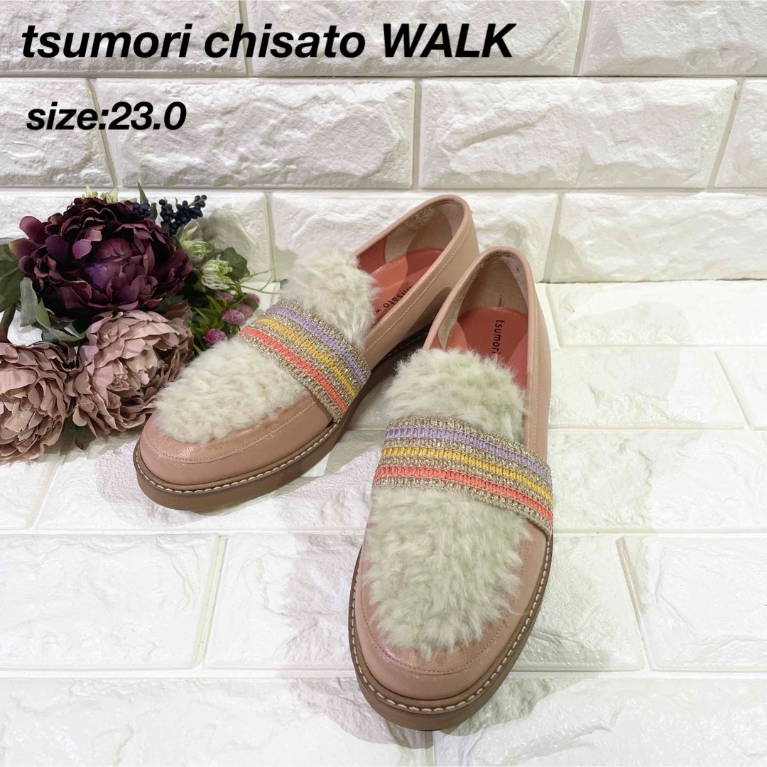 TSUMORI CHISATO(ツモリチサト)のツモリチサト ウォーク ボアモチーフローファー ピンク23.0 レディースの靴/シューズ(ブーツ)の商品写真