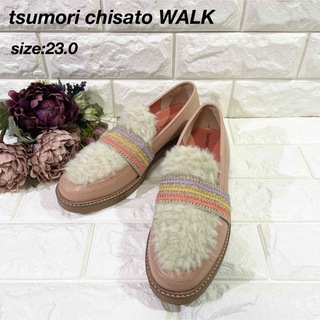 ツモリチサト(TSUMORI CHISATO)のツモリチサト ウォーク ボアモチーフローファー ピンク23.0(ブーツ)