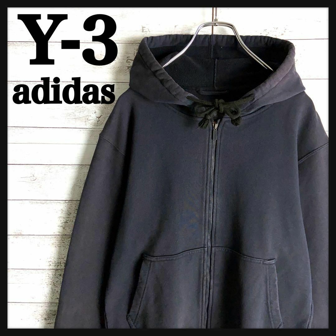 6850【人気デザイン】Y-3☆ビッグロゴ定番カラージップアップパーカー