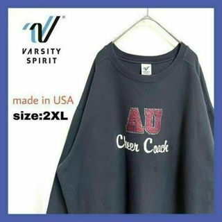 USA製 古着 VARSITY SPRIT スウェット デカロゴ スパンコール(スウェット)