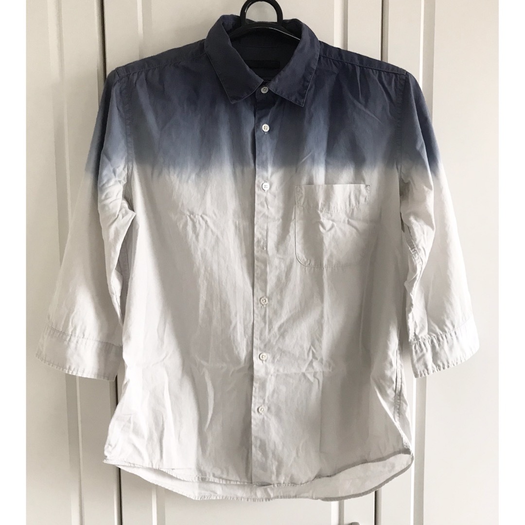 HARE(ハレ)のHARE ハレ グラデブロード シャツ 7分袖 グラデーション 青 ブルー S メンズのトップス(シャツ)の商品写真
