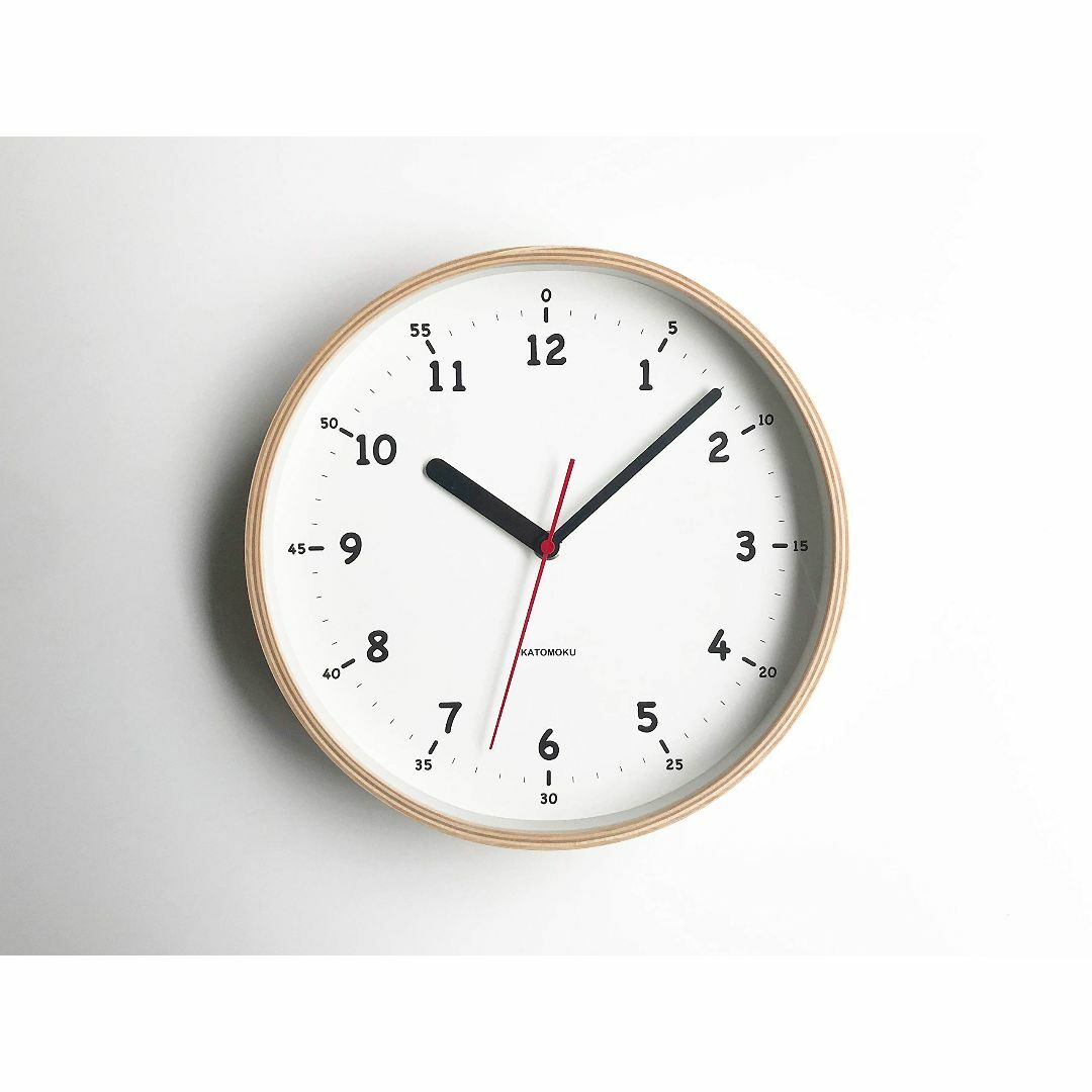 【人気商品】KATOMOKU plywood clock 20 電波時計 スイー