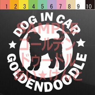 犬（ゴールデンドゥードル）カッティング ステッカー　防水　車用【匿名配送】(犬)