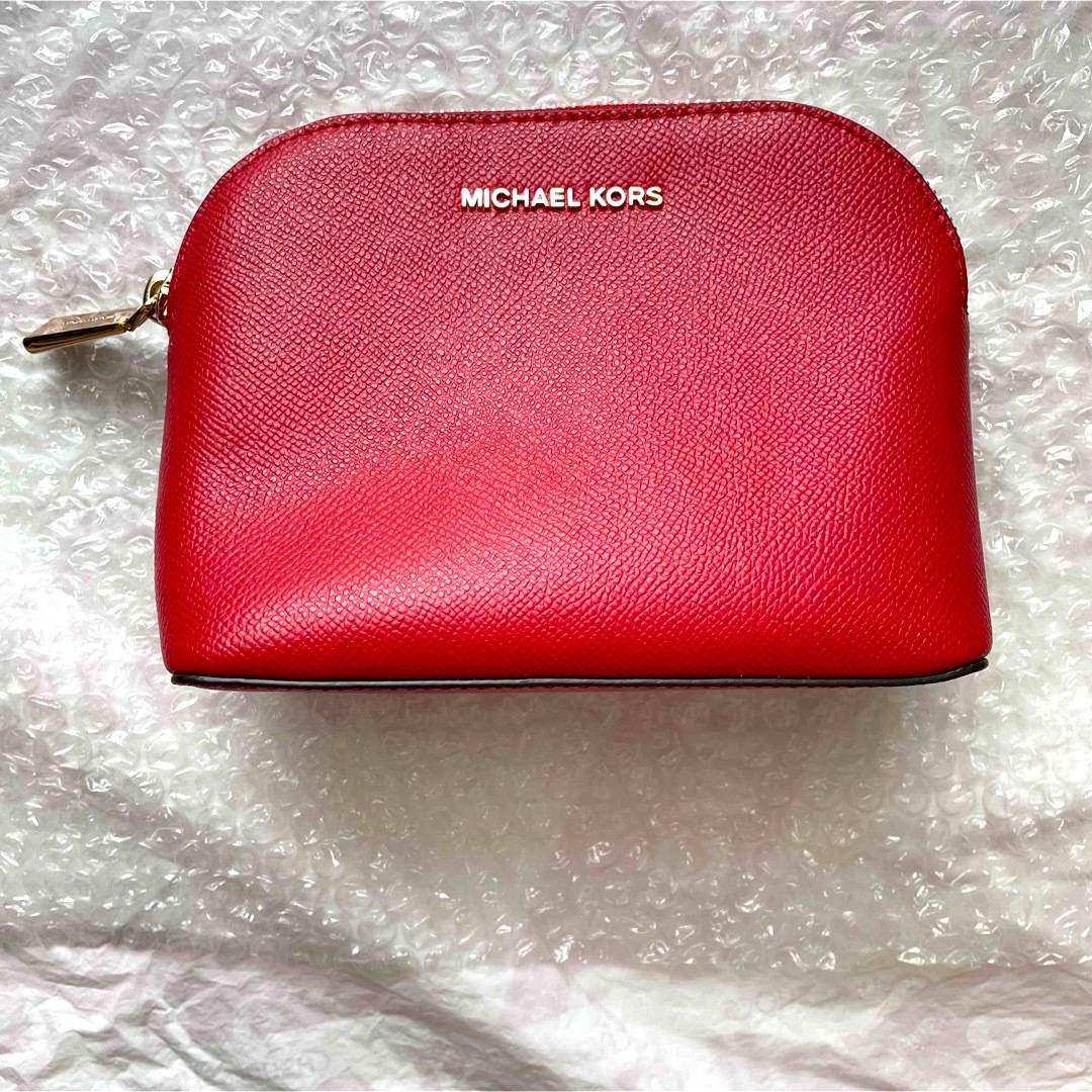 マイケルコース　ポーチ　赤　MICHEAL KORS レザー　新品・未使用 | フリマアプリ ラクマ