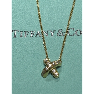 ティファニー(Tiffany & Co.)のTIFFANY & Co. クロスステッチ　ダイヤモンドネックレス(ネックレス)