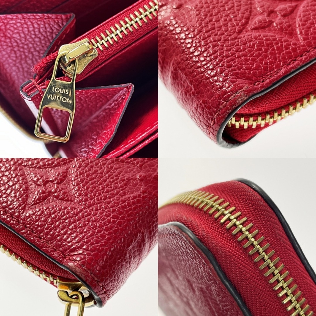 ☆☆LOUIS VUITTON ルイヴィトン ジッピーウォレット M63691 スカーレット モノグラムアンプラント ラウンドファスナー財布 レディース 6