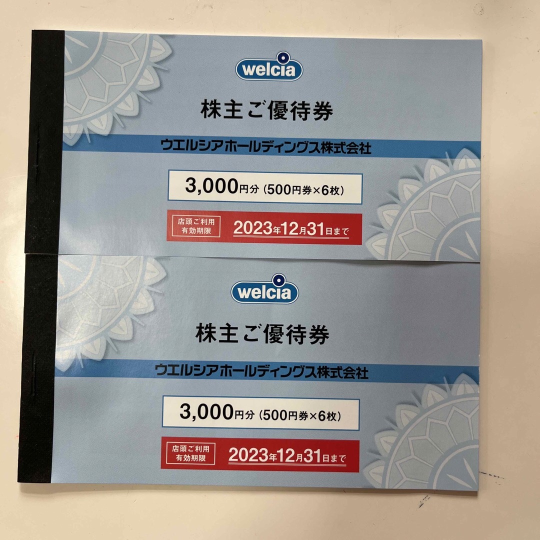 【送料無料】ウェルシア 株主優待 6000円分
