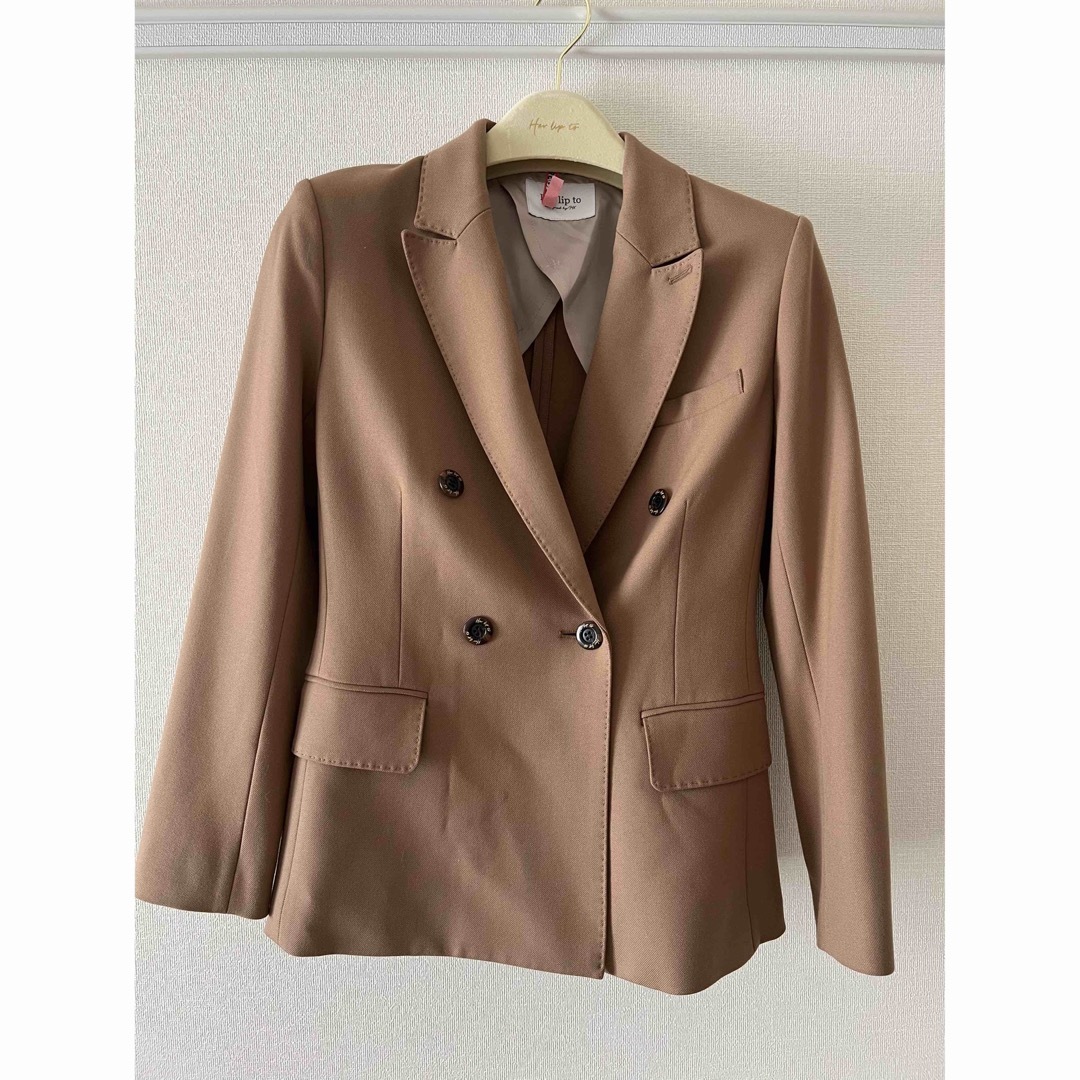 Herlipto Double breasted Blazer camel S - テーラードジャケット