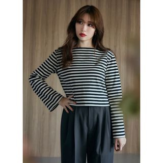 ハーリップトゥ(Her lip to)の【新品タグ付き】Her lip tf French Striped Top(Tシャツ/カットソー(七分/長袖))