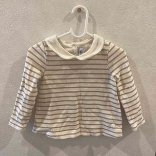 プチバトー(PETIT BATEAU)のプチバトーの襟付きボーダートップス(シャツ/カットソー)