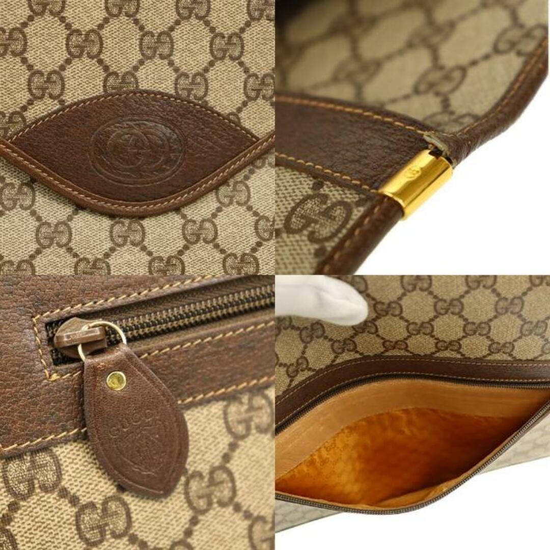 Gucci(グッチ)のグッチ クラッチバッグ ドキュメントケース 中古 オールドグッチ GG ベージュ系 PVC レザー GUCCI 【中古】 | ブランド メンズファッション バック セカンドバッグ ビジネスシーン マルチケース ABランク メンズのバッグ(セカンドバッグ/クラッチバッグ)の商品写真