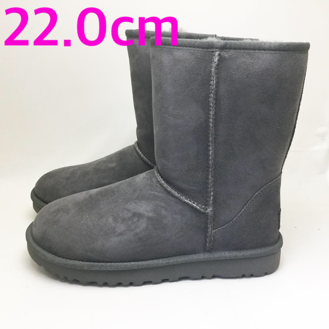 新品UGG レディースブーツ CLASSIC SHORT Ⅱ グレー22.0cm