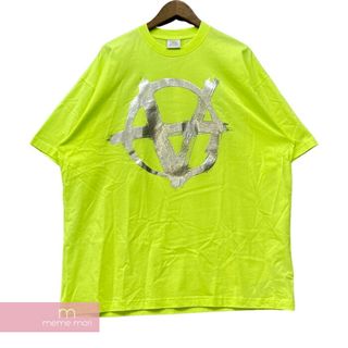 ヴェトモン(VETEMENTS)のVETEMENTS 2021AW Double Anarchy Logo Tee UE52TR290Y ヴェトモン ダブルアナーキーロゴTシャツ 半袖カットソー ロゴプリント オーバーサイズ ネオンイエロー サイズXS【230910】【新古品】【me04】(Tシャツ/カットソー(半袖/袖なし))