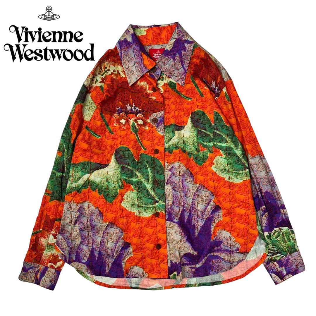 【Vivienne Westwood  】総柄オーヴ　デザインシャツ
