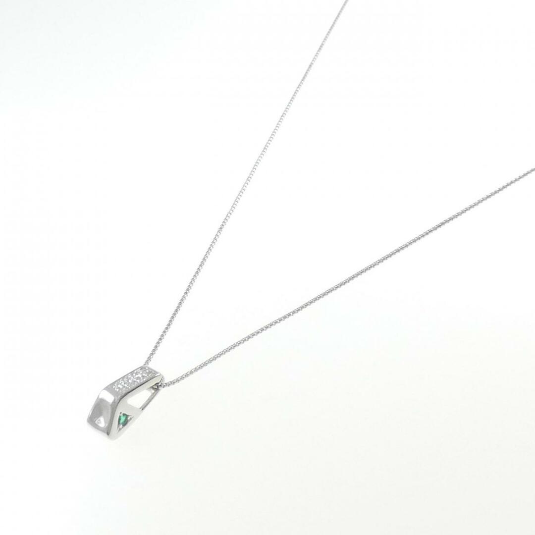 K18WG ダイヤモンド ネックレス 0.08CT - ネックレス