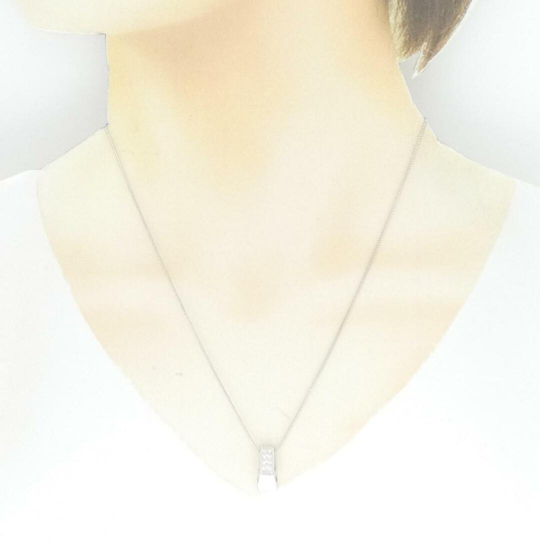 K18WG ダイヤモンド ネックレス 0.08CT - ネックレス