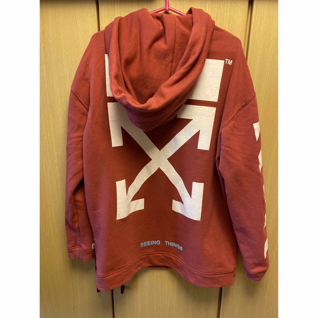 正規 19AW OFF-WHITE オフホワイト アローロゴ パーカー - パーカー