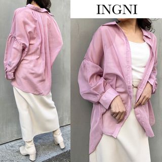 イング(INGNI)のイング シアー big シャツ ピンク(シャツ/ブラウス(半袖/袖なし))