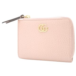 グッチ(Gucci)のグッチコンパクト財布 ダブルG ジップアラウンドウォレット レザー ピンクベージュ 40802068664(コインケース)