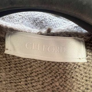 【美品】CELFORD ニットカーディガン ベージュ ベルト フリーサイズ