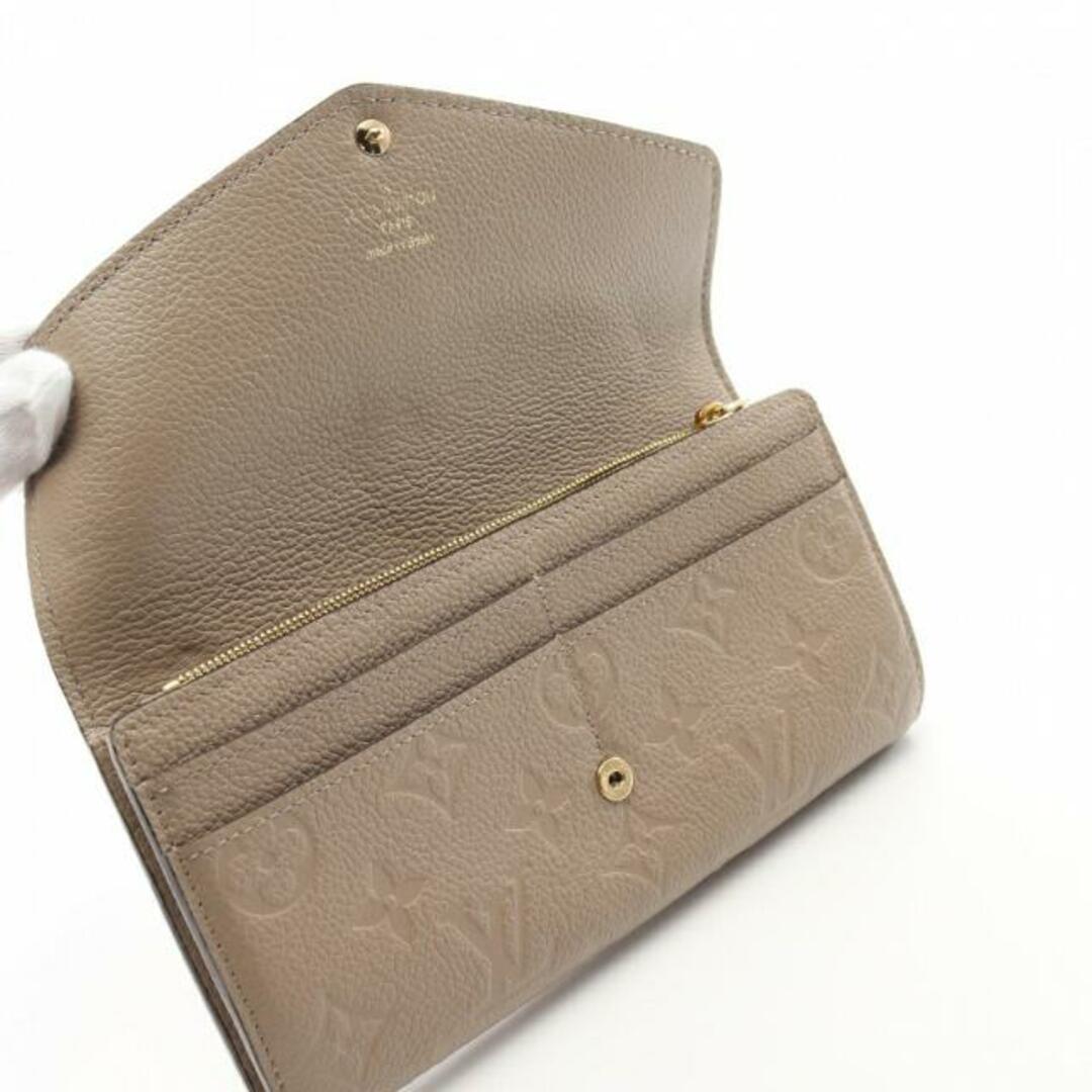 LOUIS VUITTON(ルイヴィトン)のポルトフォイユ サラ モノグラムアンプラント トゥルトレール 二つ折り長財布 レザー グレーベージュ レディースのファッション小物(財布)の商品写真