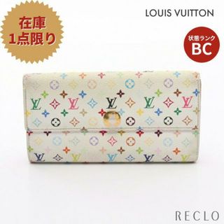 ルイヴィトン(LOUIS VUITTON)のポルトフォイユサラ モノグラムマルチカラー ブロン リッチ 二つ折り長財布 PVC ホワイト(財布)