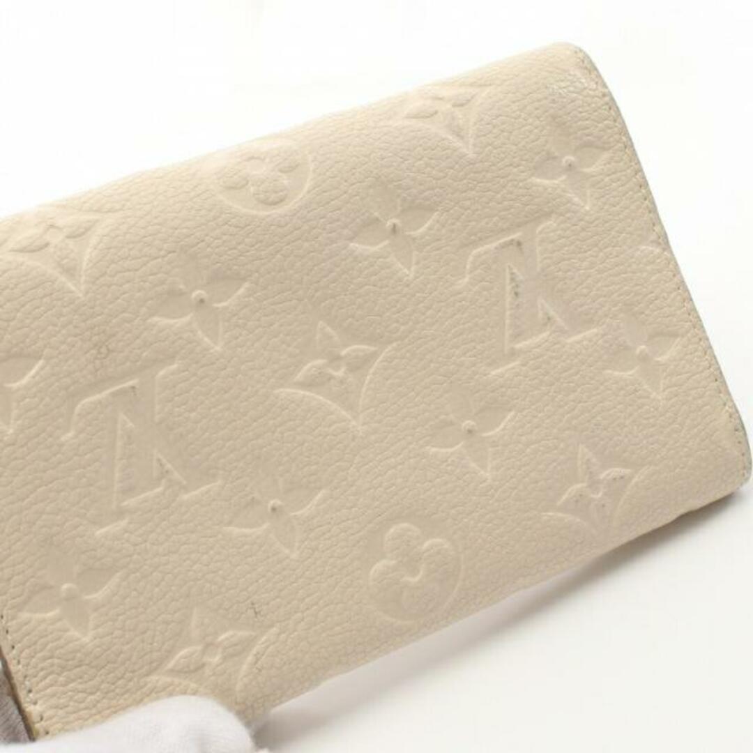 LOUIS VUITTON(ルイヴィトン)のポルトフォイユ キュリユーズ コンパクト モノグラムアンプラント ネージュ 三つ折り財布 レザー オフホワイト レディースのファッション小物(財布)の商品写真