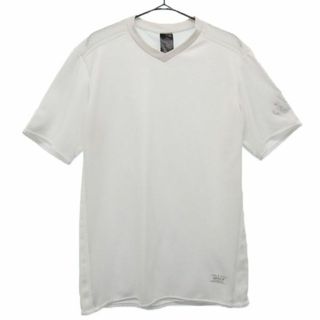 アディダス(adidas)のアディダス プリント トレーニングシャツ L ホワイト adidas 半袖 Tシャツ スポーツ ウォームアップ ロゴ メンズ 【中古】  【230912】 メール便可(その他)