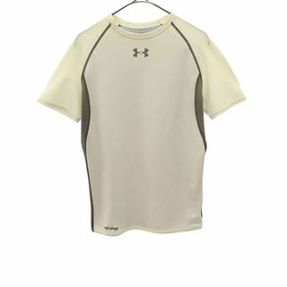 アンダーアーマー(UNDER ARMOUR)のアンダーアーマー 切替 トレーニングシャツ LG UNDER ARMOUR 半袖 Tシャツ スポーツ ウォームアップ ロゴプリント メンズ 【中古】  【230912】 メール便可(その他)