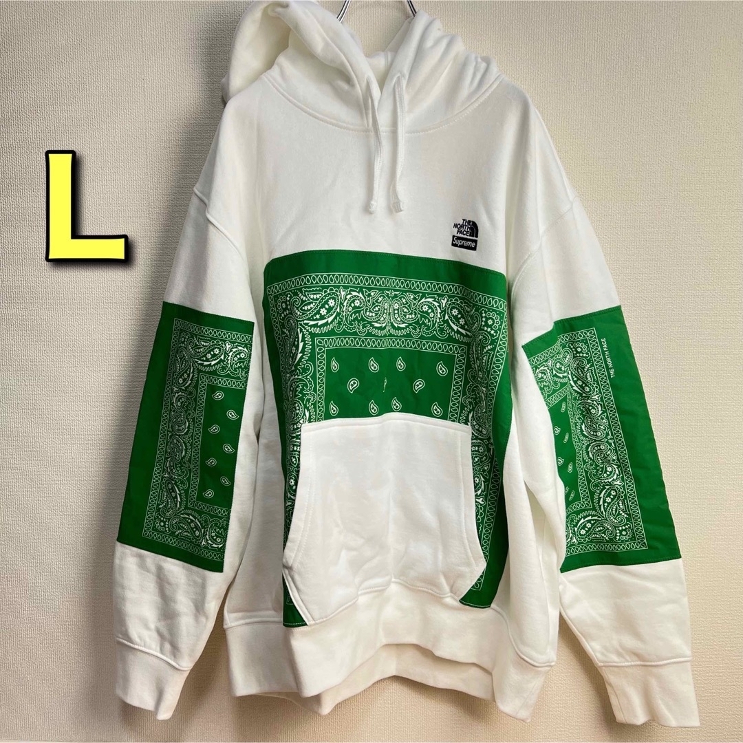 Supreme - ノースフェイス supreme Bandana Hooded 22SS 白 緑の通販