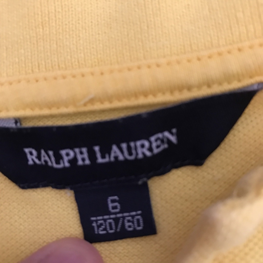 Ralph Lauren(ラルフローレン)のラルフローレン　黄色　キッズ　ワンピース　120㎝ビックポニー6T キッズ/ベビー/マタニティのキッズ服女の子用(90cm~)(ワンピース)の商品写真