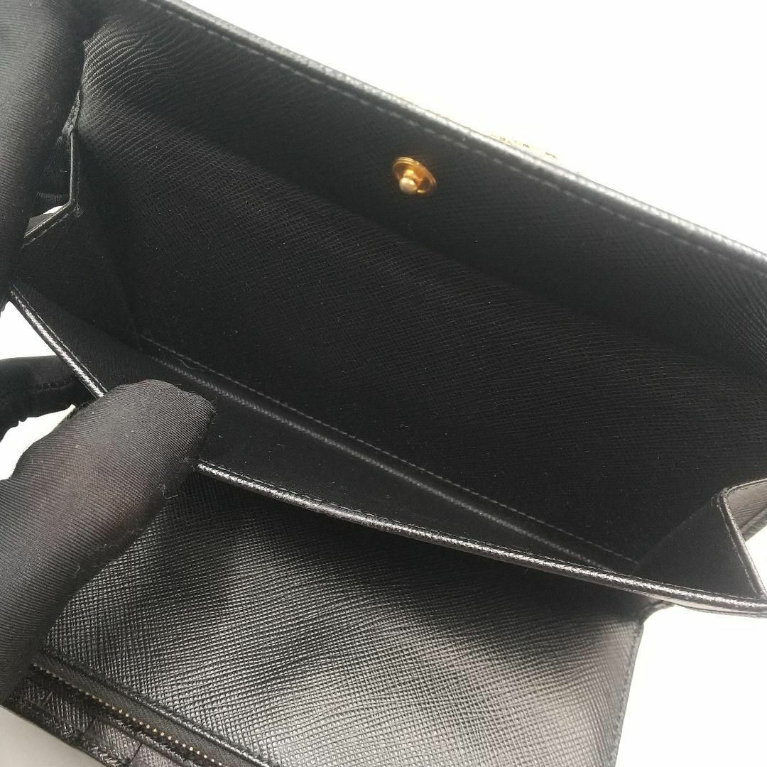 美品✨PRADA 長財布 サフィアーノレザー 黒 ゴールドロゴ IML005